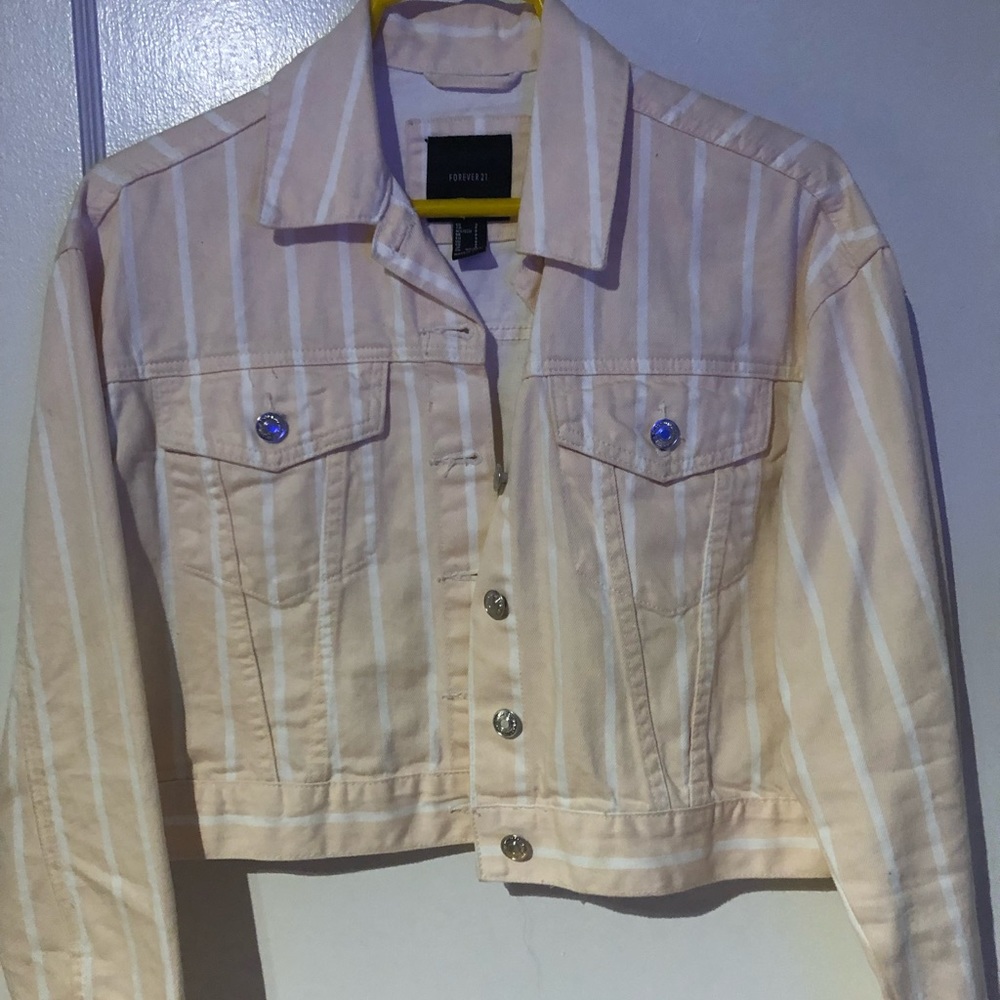 Baby pink jean jacket